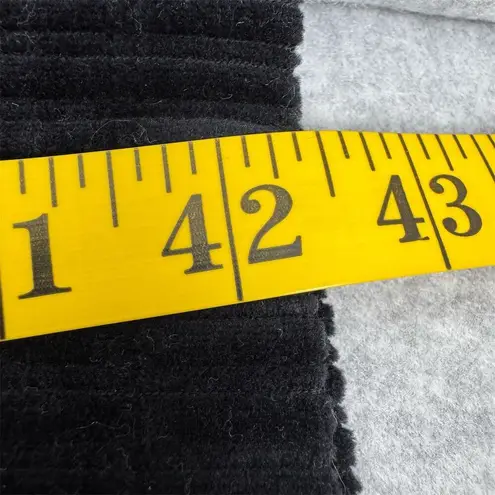 John Paul Richard Women's Black Velour Pants Large Wide Leg Side Button Detail