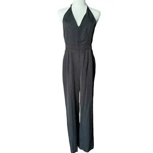 PINKMINK Take Care Backless Halter Neck Jumpsuit in Black size medium