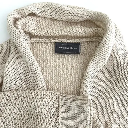 Wooden Ships Open Front Boho Cardigan in Oatmeal Size S / M