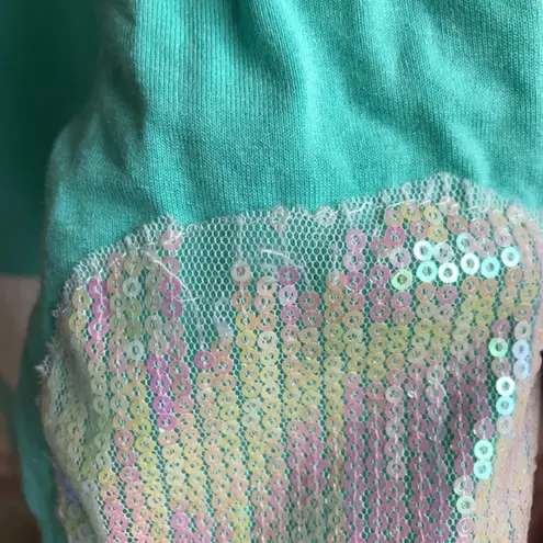 Pink Owl Apparel Color Block Top Sequins Retro