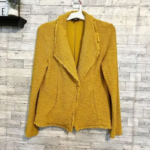 Premise STUDIO Yellow Fringe Trim Blazer - Jacket, Size 10