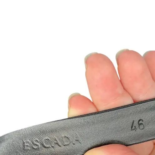 Escada Jacket Blazer Beaded Embellished Satin Peplum Ruffle Size 46 US 16 Black