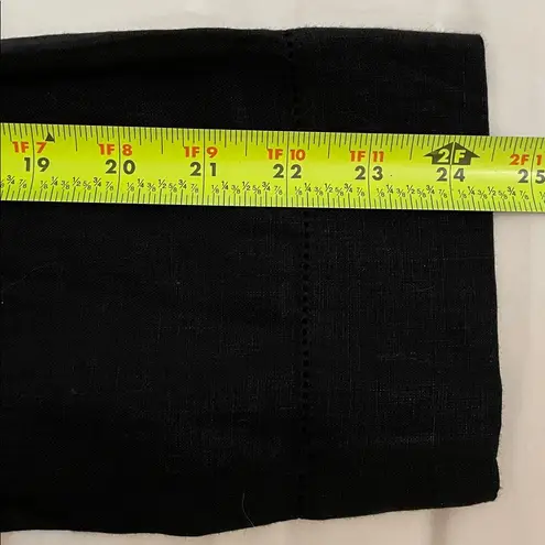 Brooks Brothers Black Irish Linen Embroidered Blouse Womens Size 12 NEW