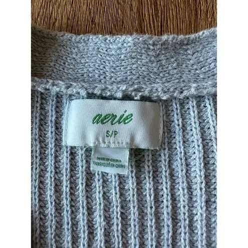 American Eagle  Gray Oversized Half-Zip Sweatshirt Size S