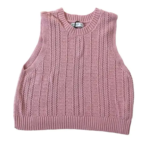 Stradivarius Pink Knit Crop Top Size S (4-13)