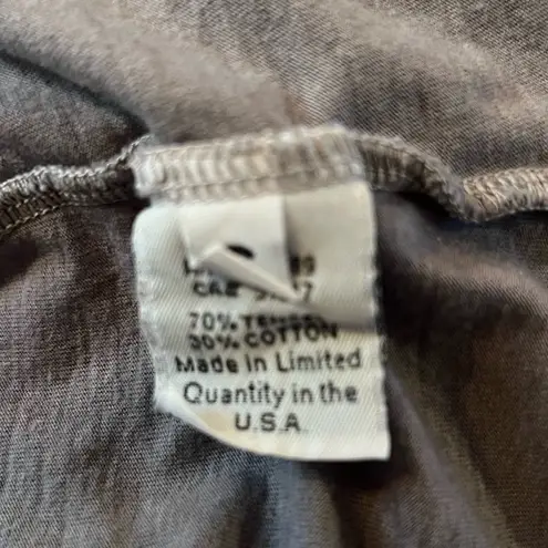 Lauren Moshi Gray Lime Green Motorcycle Graphic Tank Top Sleeveless Stretch S