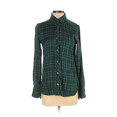 Michael Stars Plaid Boyfriend Button up Shirt Xsmall Womens Top