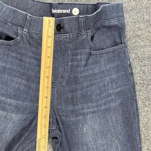 Betabrand Jeans Women Large Dark Wash Straight Leg Denim Jegging High Rise