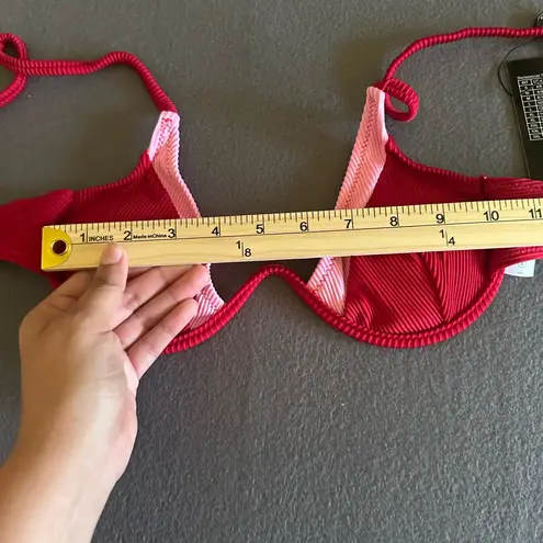 Coquette Red Pink Underwire Bikini Top Swimsuit