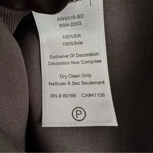 New ATM Women's Black Charmeuse Silk Jumpsuit Size L