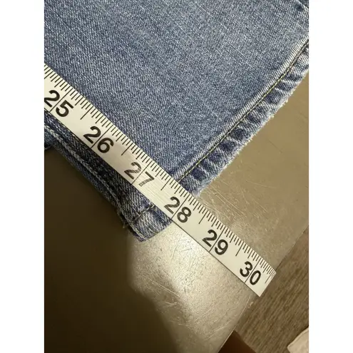 KanCan Womens Light Distressed Wide Leg High Rise Straight Denim Jeans Size 29 Blue