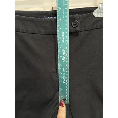 Jones Of New York Straight Black Pants Mid Rise Button Zip Pocket Size 12