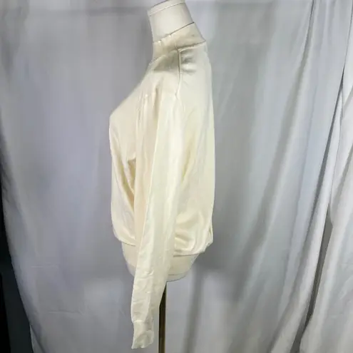 Wool City Ivory White Mock Neck Sweater Viscose Blend Womens Size L New Classic Size L