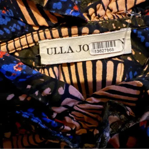 Ulla Johnson Iliana Poplin Ruffle Sleeveless Geometric Print Mini Dress Sz 2