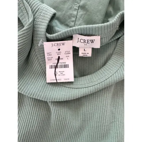 NWD J. Crew Ribbed Knit Mixy Dress Eucalyptus Green Size Large