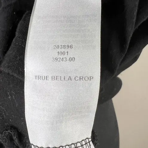 True Religion  100% Cotton True Bella Crop Tee Shirt w/ Rainbow Logo Size Large