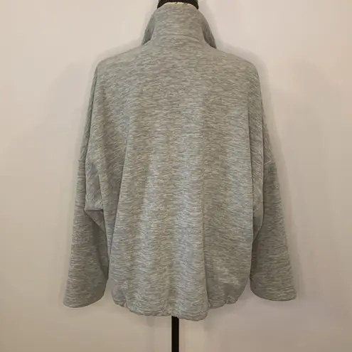 Monki Foo funnel neck fleece quarter zip relaxed loose fit pullover M