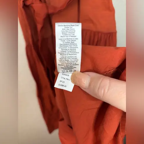 Nation Ltd x Evereve Everleigh Ruffle Shoulder Midi Dress in Cayenne Size XS