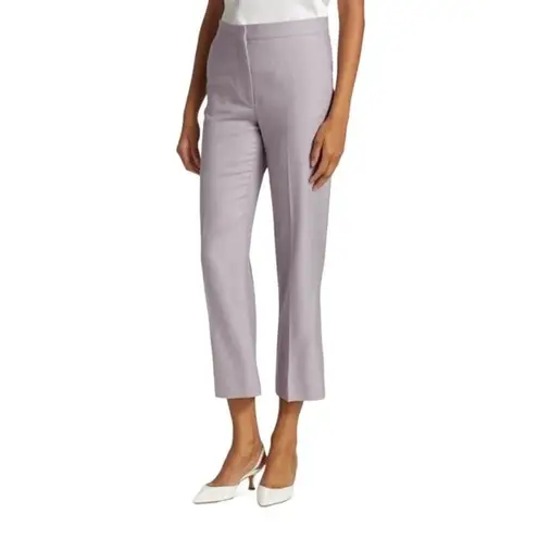 St. John Silk Wool Blend Cropped Pants Slacks Lilac Purple Size 4