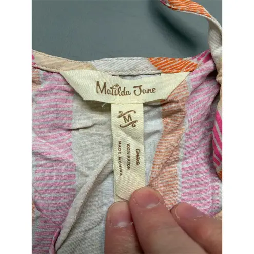 Matilda Jane Women's Striped Jumpsuit Size M Multicolor Summer Wide-Leg