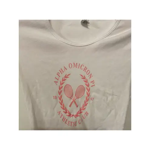 Los Angeles Apparel Alpha Omicron Pi Athletic Club 90's Style Babydoll Tee, S
