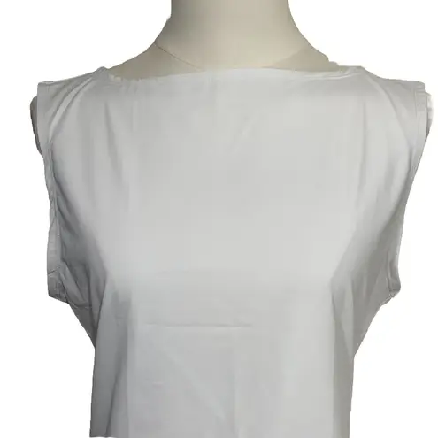 Zeagoo White Sleeveless Blouse- Size Tank Top Size L Nylon Spandex Stretchy Basi