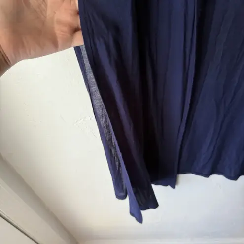 Invoire Cardigan Womens Large Long Lightweight Open Front Duster Sweater Blue