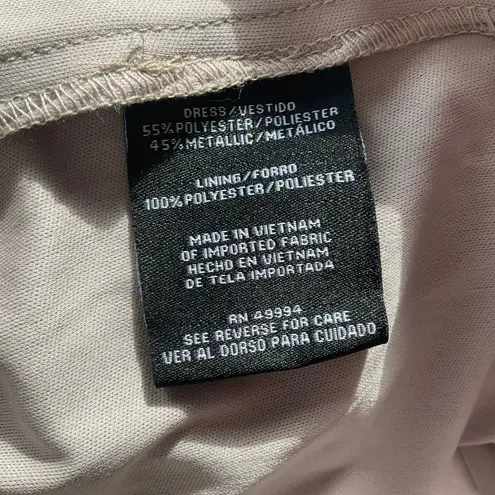 R & M Richards Sparkly Halter Long Column Evening Gown Gold Size 6 Formal Dress