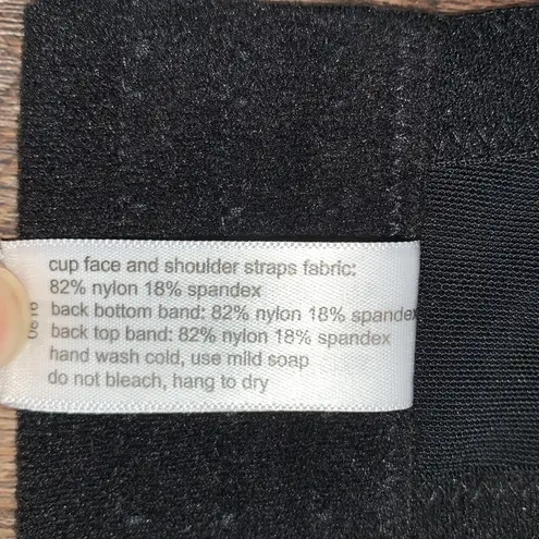 Ashley Stewart Butterfly Plunge Black Bra Size 42H New with Tags