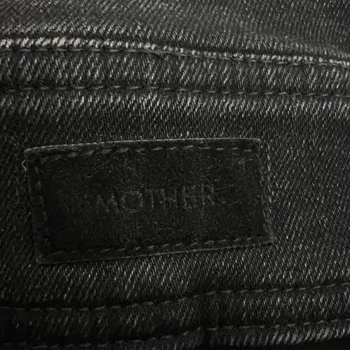 Mother Swooner Exposed Snap Jeans Wrong Side of the Tracks Black Denim Size 24