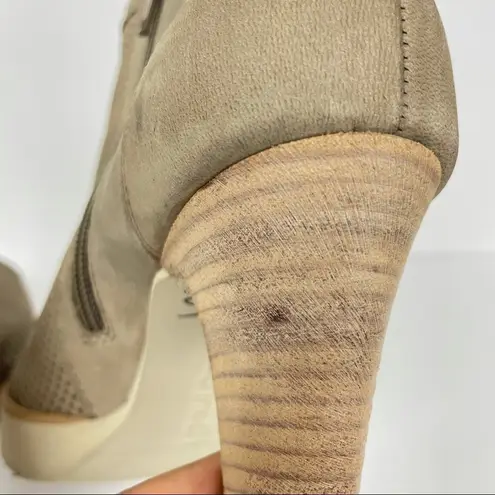 Paul Green  beige suede peep toe heeled booties