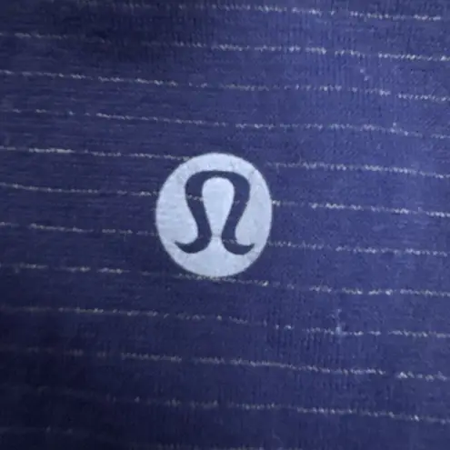 Lululemon Womens Scoop Neck Tunic Tank Top No Size Striped Blue Racerback Gym