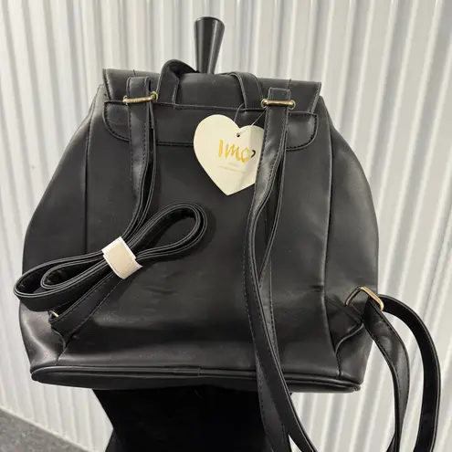 Imoshion New Small Black Vegan Leather Backpack