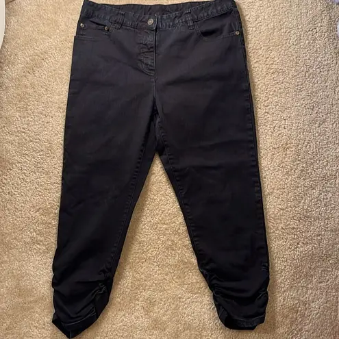 Newport News Black vintage Jeanology Capris Jeans Size 8