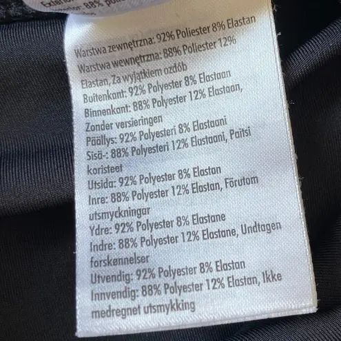 COTTON ON BODY Black Ribbed Mini Skort Skirt Small Lined Shorts Pull On Styling