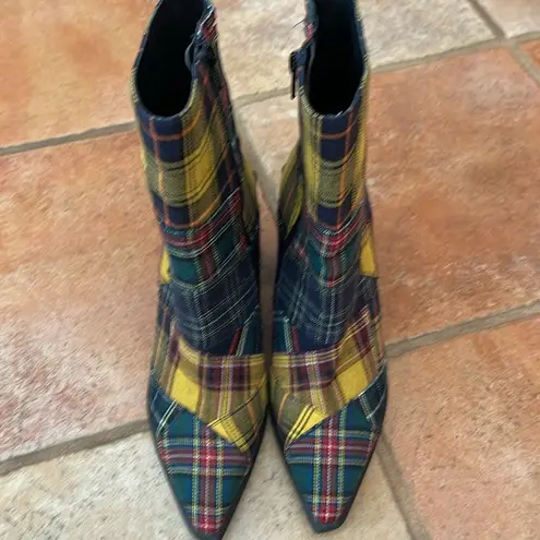Jeffrey Campbell  Siren plaid patchwork bootie size 6 - Image 5