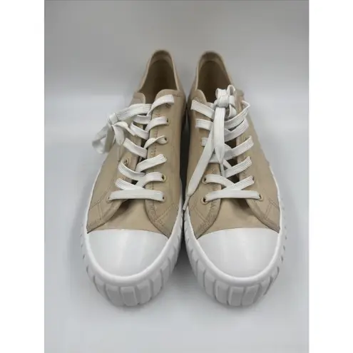 H&M  Shoes Women US 11 Beige/Tan Chunky Block Platform Sneakers Ladies thumbnail 3