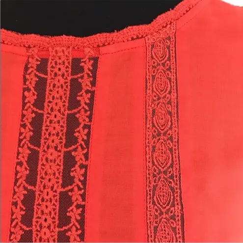 Red Peplum Lace Blouse NWT Size M