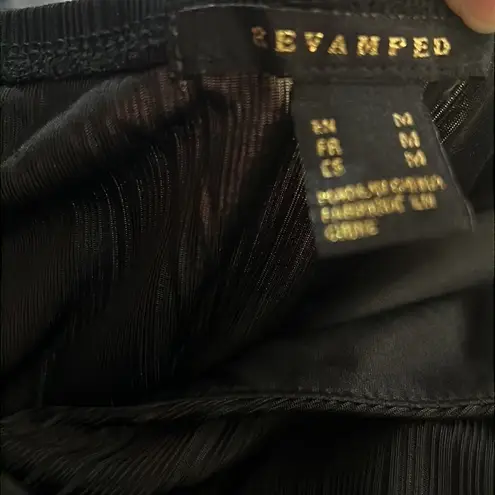 Revamped Black Shorts Sleeveless Romper Classic Woman’s One Piece Romper Size M