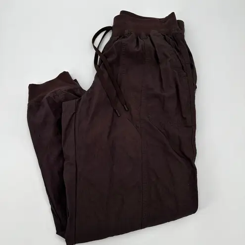 CALLA Women's Brown Jogger Pants Drawstring Waist Ribbed Cuffs Size M Size M