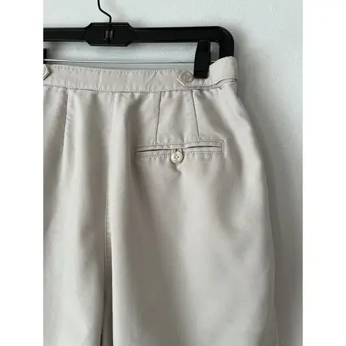 Liz Golf Khaki High Rise Pleated Tencel Lyocell Shorts Women’s Size 6 Tan