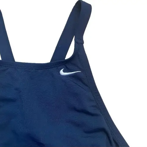 Nike  HydraStrong Fastback Racerback One Piece Swimsuit Midnight Navy Blue Size 8