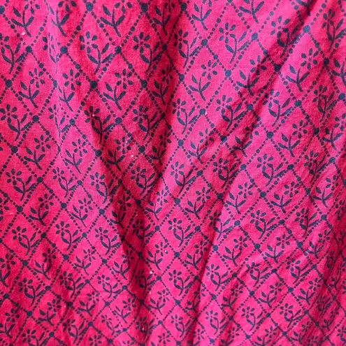 Maeve Anthropologie  off the shoulder pink navy floral block top