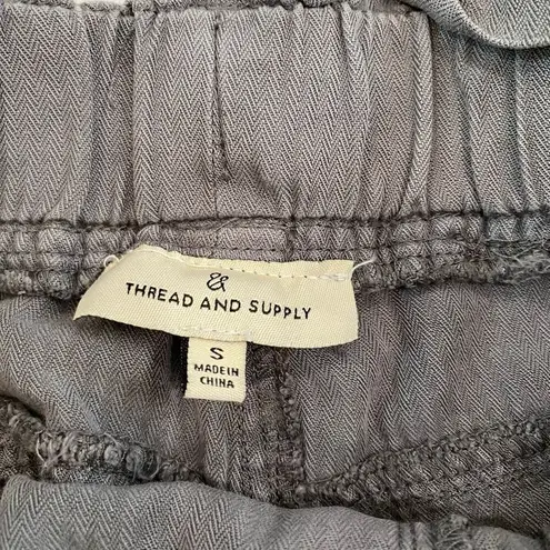 Thread & Supply Gray Paperbag Waist Tie Shorts Size Small