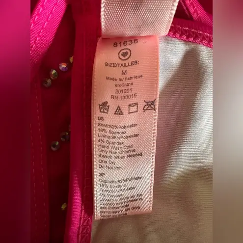 Leg Avenue Domino Diamond Pattern Rhinestone Bikini Set NWT