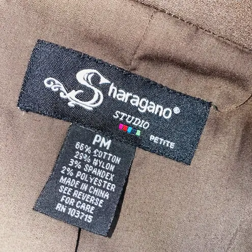 Sharagano  Brown Short Sleeve Jacket Blazer PM