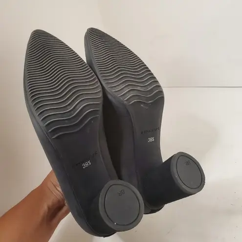 Brunate Dark Grey and Black Suede High Heels Size 38.5