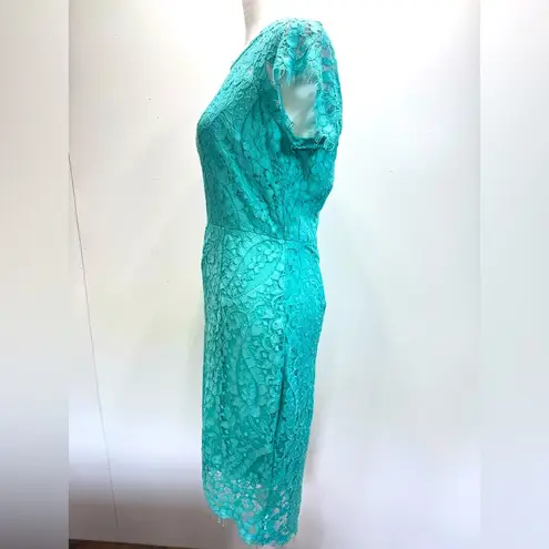 Soiéblu Teal Green Paisley Floral Lace Overlay Eyelash Fringe Dress ModCloth