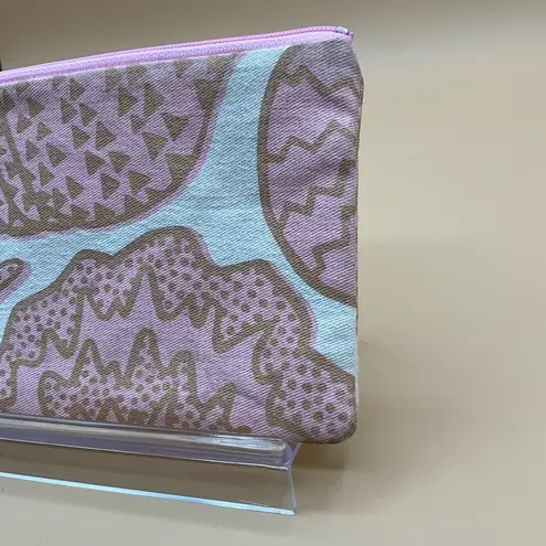 A Cool Rare Jana Lam Handmade Hawaii Aloha Print Zipper Coin Purse Wristlet Pink