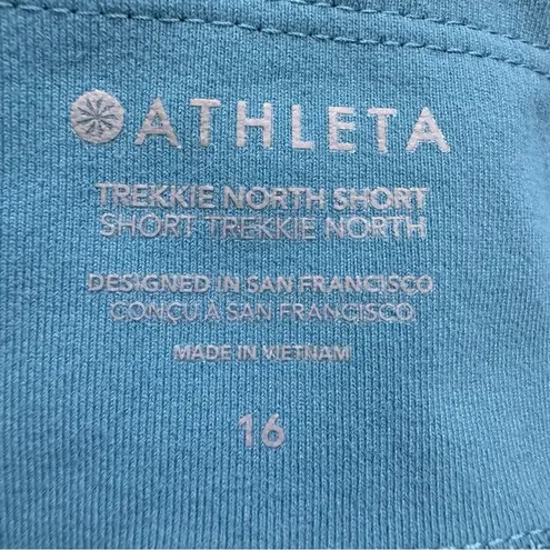 Athleta NWOT  Trekkie North Short XL 16 Teal Hiking Quick Dry Abrasion Resistant